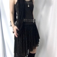 [HYSTERIC GLAMOUR] Skull Prints Skirt Black
