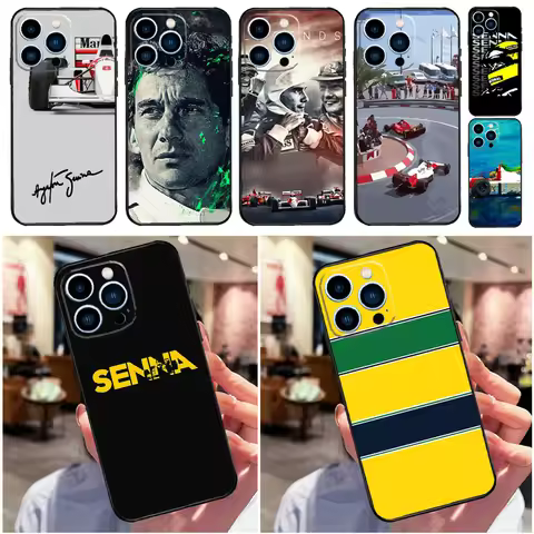 Ayrton Senna F1 Phone Case For iPhone 17 Pro Max 11 14 15 16 Pro Max Plus 13 12 mini 16e 17 Air Back
