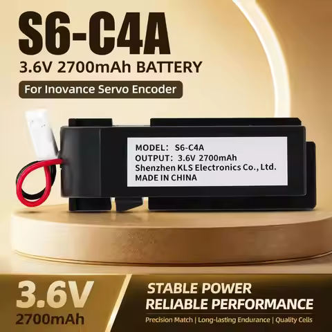 S6-C4A 6V 2700mAh Lithium Battery with Plug for Inovance IS620 IS620N IS620F Servo Amplifier CNC Sys