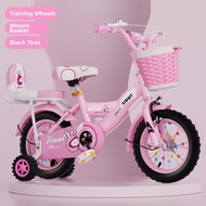 ROMADA | Folding Kids Bicycle with Auxiliary Wheels 3-9 Years