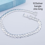 (TP200)Original 925silver bangle pure silver perak tulen gelang tangan lelaki(19cm,22cm)