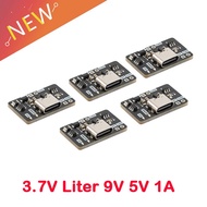 5pcs/1pc 3.7V Liter 9V 5V 1A Multimeter Modified Type-C USB 18650 Lithium Battery Charging Boost Dis