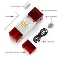 LUNYEE 80W Laser Module 12V 450nm TTL Blue Laser Head with Air Assist 10000mW Output Optical Power L