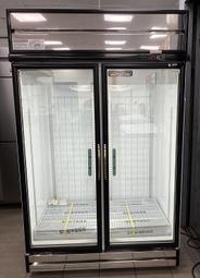 冠億冷凍家具行 台灣製瑞興冷凍展示冰箱/冷凍冰箱/玻璃冰箱/雙門冰箱/雙門960L/黑框版本(日立壓縮機)