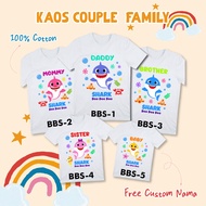 Baby Shark T-Shirts For Girls Boys Couple Custom Free Birthday Names With Many Motifs
