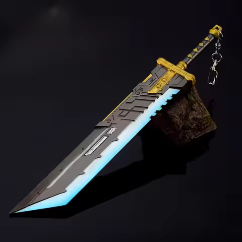 21cm Apex Heirloom Weapon FF7 Remake Cloud Buster Sword Game Metal Keychains Model Sword Peripheral 