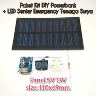 NEW Paket 5 in 1 Modul Kit Powerbank Panel Surya / Solar Cell DIY