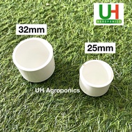 1 PCS UPVC END CAP 25MM / 32MM ROUND PIPE | 32
