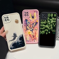 Case for OPPO A73 5G A72 5G A53 5G Casing Matte Soft Silicone Flower Whale Painted Anti Fall Back Co