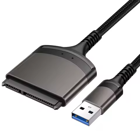 23cm USB 3.0/Type C To SATA Hard Drive Adapter Cable 7+15/22 Pin Aluminum Shell External Converter 1