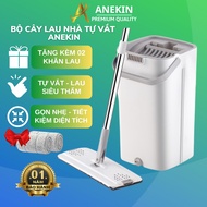 Anekin Mop Set With Smart Self-Extracting Bin, 360 Degree Rotating Mop Quickly