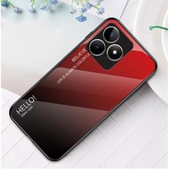 Two-Tone Glass Case For Oppo Realme C61 C63 C51 C53 C55 Realem Note50 Two-Color Shockproof C51 C53 5