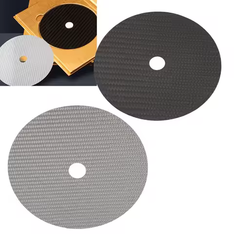 CD Tuning Mat CD Tuning Pad HIFI CD Tuning Mat Low Distortion Rate Carbon CD Pad for CD Player Carbo
