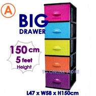 5 tier Plastic Drawer / Big Cabinet / Storage Cabinet/ Laci / Almari Plastic