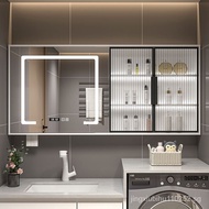 ✿Original✿Solid Wood Bathroom Smart Mirror Cabinet Separate Wall-Mounted Bathroom Storage Mirror Mirror Box Storage Rack Integrated Dressing Mirror