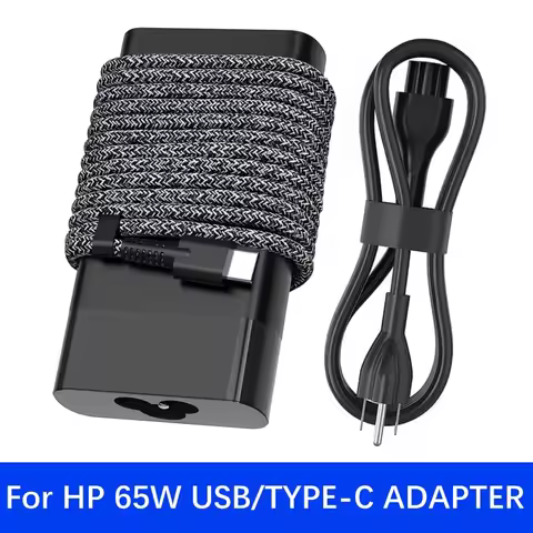 New Slim HP 65w USB C Charger，For HP EliteBook Chromebook Spectre ProBook Envy Fast Charging Type C 
