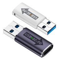USB A Male To USB C Female Adapter with Indicator Light QC 4.0 USB 3.1 To PD Type-C Adapter Type A T
