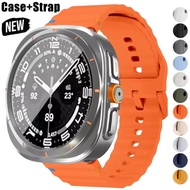 PC case+silicone strap Compatible for Samsung Galaxy Watch 7 6 40mm 44mm Replacement Strap for Galax