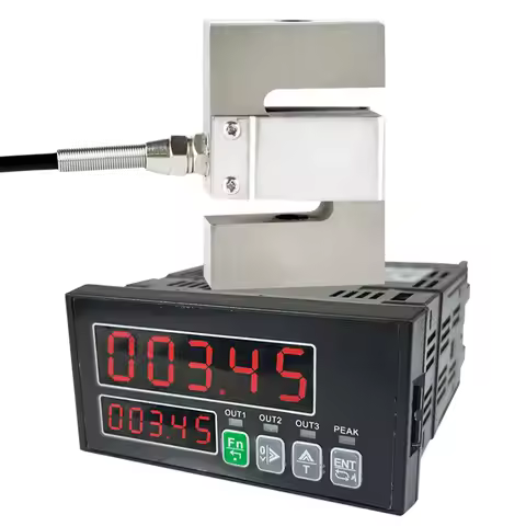 S Type Weighing Sensor Load Cell Weight Sensor + Load Cell Indicator Display 100kg 200kg 300kg 500kg