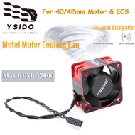 YSIDO RC Motor Fast Cooling Fan 40x40mm Metal Fan for Traxxas ARRMA Hobbywing Rocket-RC 1/101/8 1/7 