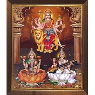 Framed Not Include Wall Canvas Durga Laxmi Saraswathy Canvas Photo with For living room