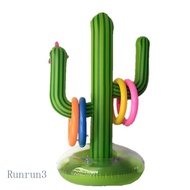5 PCS Inflatable Cactus Ring Toss Game Inflatable Toss Game Pool Toys Luau Party