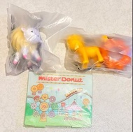Mister Donut 20週年  壓克力背景組  波提獅 法蘭奇公仔 絕版