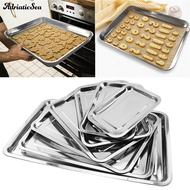 AD_Stainless Steel Rectangular Grill Fish Baking Tray Plate Pan Kitchen Supply