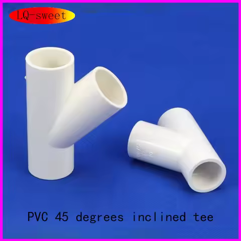 PVC Inclined Tee 45 Degrees, Inclined PVC Water Supply Accessories