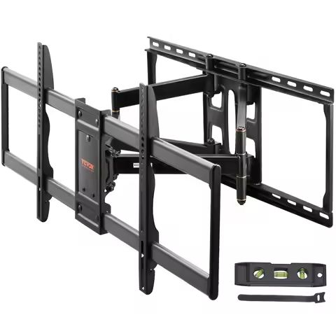 SucceBuy Full Motion TV Mount Fit for 26-90in TVs Swivel Tilt Horizontal Adjustment TV Wall Mount Br