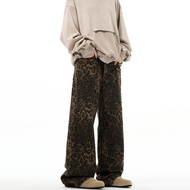 baggy jeans men y Seluar longgar grunge jeans Seluar jeans cetak leopard retro gaya baru MADWITCH se