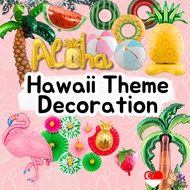 PartyMonkey Hawaii Theme Balloon Decoration Aloha Pineapple Balloons Fruits Flamingo Beach Party Swi