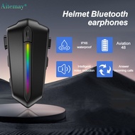 Aitemay C5S Motorcycle Helmet Headset Bluetooth 5.3 Wireless Earphone Waterproof Handsfree Call Moto Headphones Roise Reduction