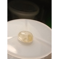 BATU  CITRINE  ASLI 4.25 NATURAL CITRINE  CABOCHON CUT. 11 X 9  X 5 MM....+ IKAT CINCIN