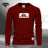 Cool Long Sleeve Quiksilver Block Text White T-Shirt Long Sleeve T-Shirt / Latest Long Sleeve Distro