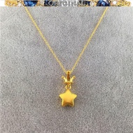 New 916 necklace gold crown star pendant gold necklace female 916 gold jewelry  fashionable