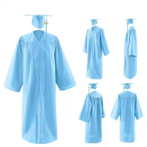 2025 Bachelor Graduation Suit Adult University Uniform Graduation Ceremony V-neck Bat-sleeved Robe U