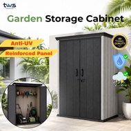 Large Capacity Outdoor Storage Cabinet Waterproof & Sun Resistant Garden Tool Cabinet Balcony Yard U