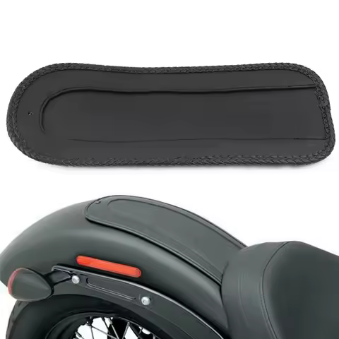Motorcycle PU Leather Rear Fender Bib for Solo Seat For Harley Davidson FX FXR Softail 1984-2006