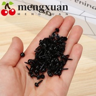 MENGXUAN 100Pcs Black Plastic Safety Thread Eyes, Safety Plastic Plastic Craft Doll Eyes, Stuffed Do