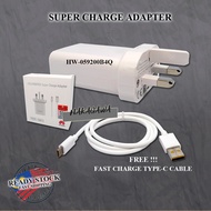 HUAWEI SUPER CHARGE ADAPTER 9V/2A FREE 5A TYPE C FAST CHARGE CABLE