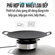 Cast iron pan SIZE 34, stone baking pan non-stick pan size 34 cm Korean non-stick stone pan chao da 