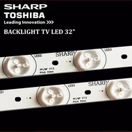 Terbaru!!!! BACKLIGHT TV Sharp Toshiba 32 Inch 32PB200EJ 201EJ 200V1 PU200EJ 201EJ - 1570 12K - 3pcs