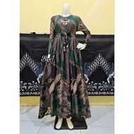 KATUN SRIWEDARI MAXI BATIK GAMIS FOR PREGNANT WOMEN BUSUI SOGAN COTTON ALL SIZE & JUMBO JUBAH MUSLIM