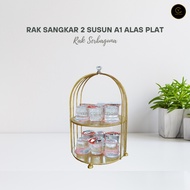 Yen 2-Tier Cage Rack A1 Plate Base Sheet Cake Rack Multipurpose Rack Iron Rack