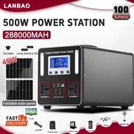 Power Station 150W 500W 288000mah Portable Power Bank with 45W Solar Panl Generator Power Supply Cha