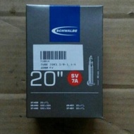 Tube SV7A Schwalbe 20x1.1/8-6.3-8/8 . Schwalve Inner Tube 20x1.1/8-1.3-8/8 SV 7A