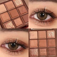 Chocolate 9-color Eyeshadow Pearlescent & Matte Red-brown Makeup Nine-color Palette H9q6
