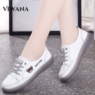 VIWANA ผู้หญิงรองเท้าแบนของแท้หนัง Slip On Loafers รองเท้าผู้หญิงเกาหลีสไตล์ Soft Sole Comfort รองเท้าผ้าใบลำลอง2022ใหม่แฟชั่นผู้หญิงรองเท้าขาย