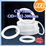 O-ring gasket CS3mm*OD102-300mm O-ring white silicone seal ring food grade seal waterproof rubber ri